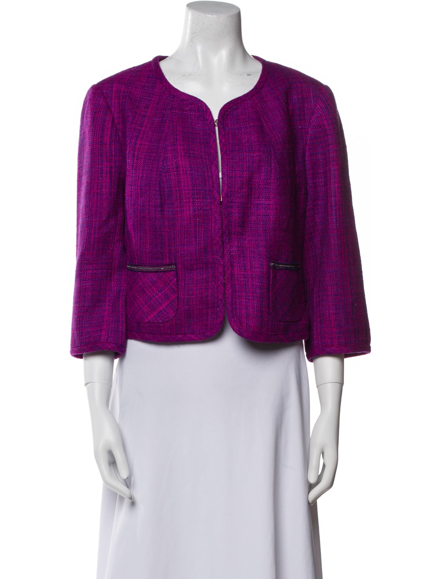 Trina Turk Silk Tweed Pattern Evening Jacket