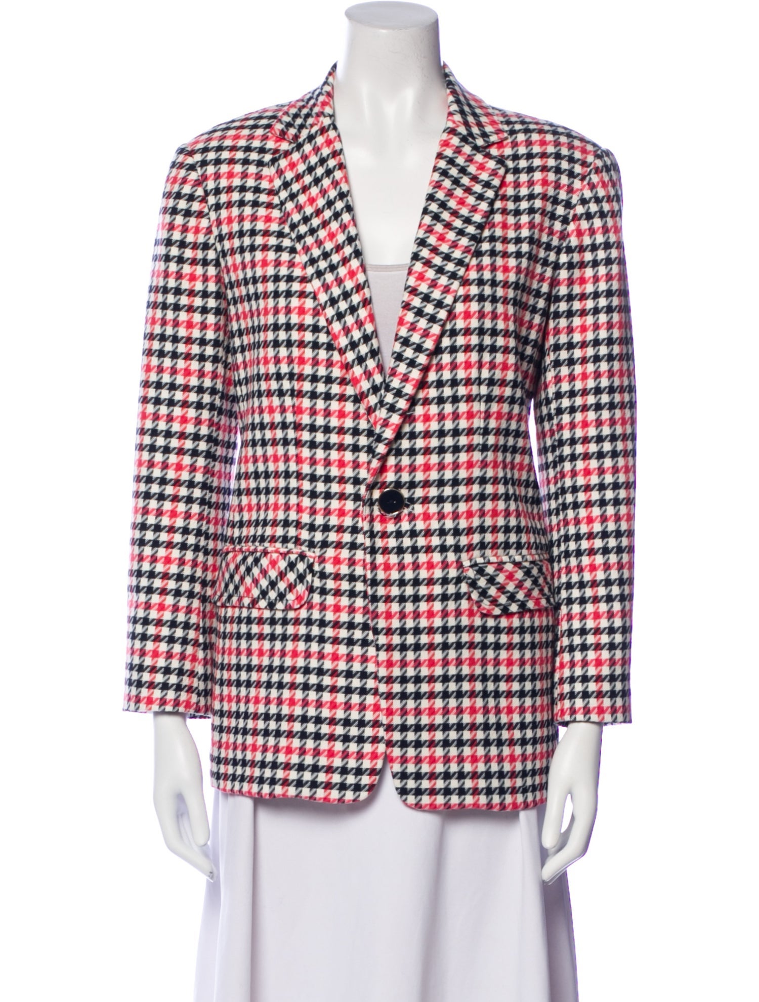 Trina Turk Plaid Print Blazer
