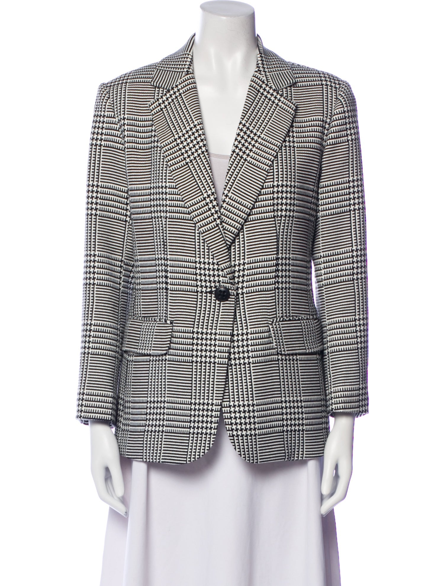Trina Turk Plaid Print Blazer