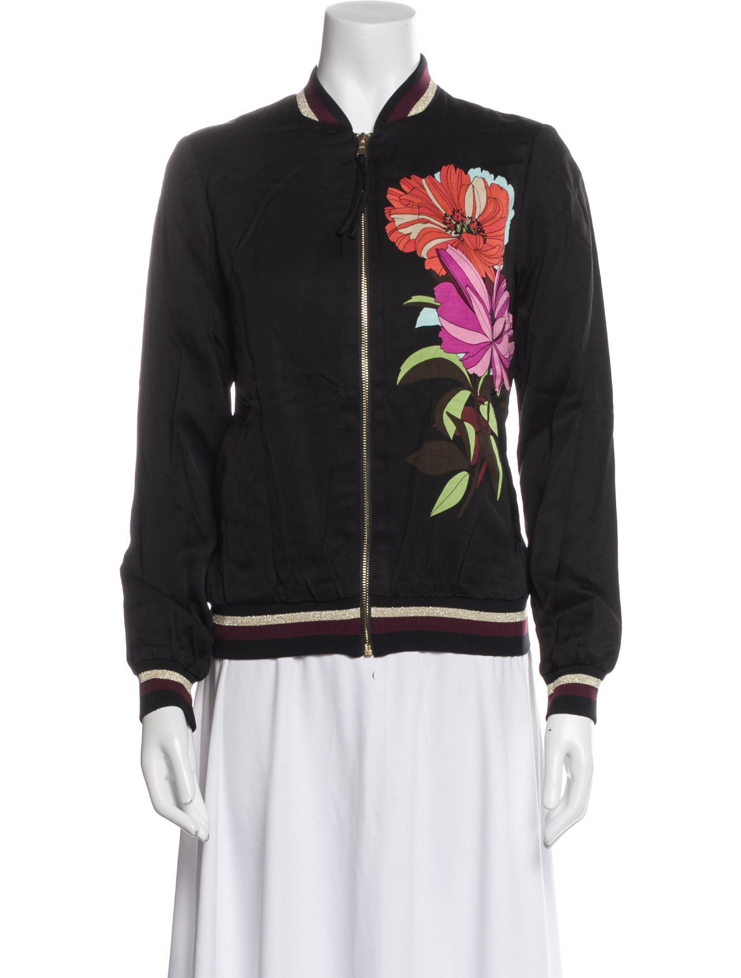 Trina Turk Floral Print Bomber Jacket w/ Tags