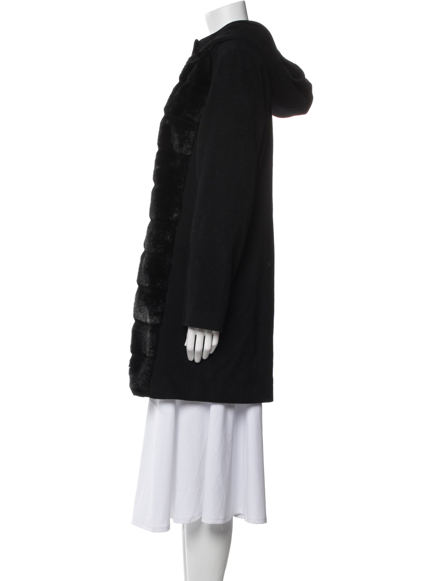 Trina Turk Wool Faux Fur Coat