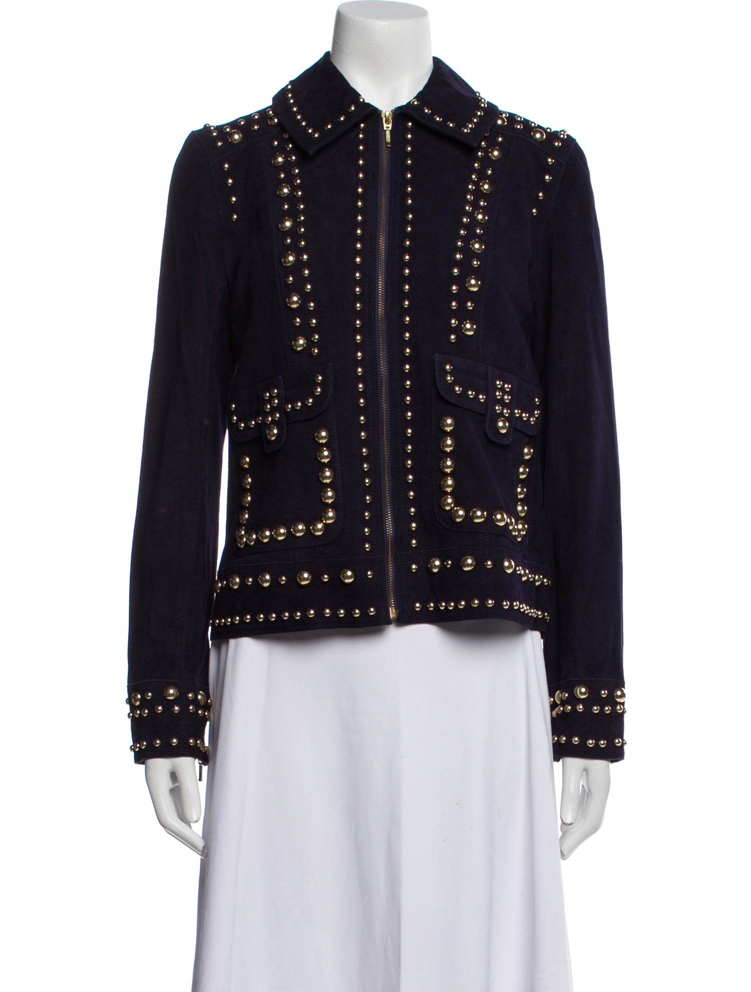 Trina Turk Leather Printed Evening Jacket w/ Tags