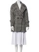 Trina Turk Wool Plaid Print Peacoat