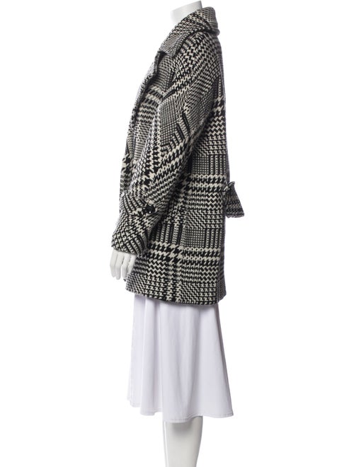 Trina Turk Wool Plaid Print Peacoat