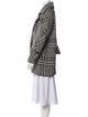 Trina Turk Wool Plaid Print Peacoat