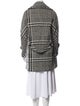 Trina Turk Wool Plaid Print Peacoat