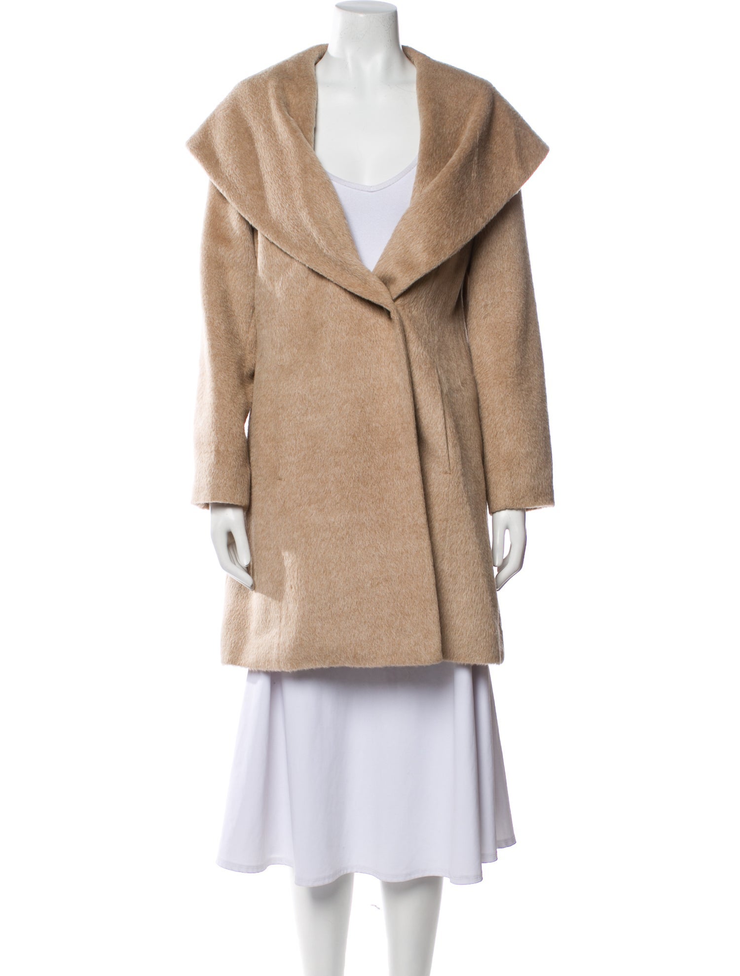 Trina Turk Wool Faux Fur Coat