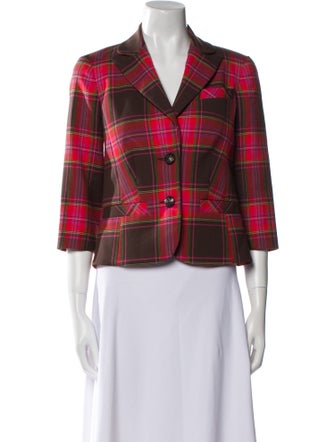Trina Turk Plaid Print Blazer