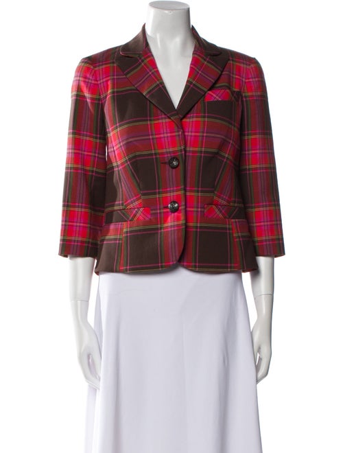 Trina Turk Plaid Print Blazer