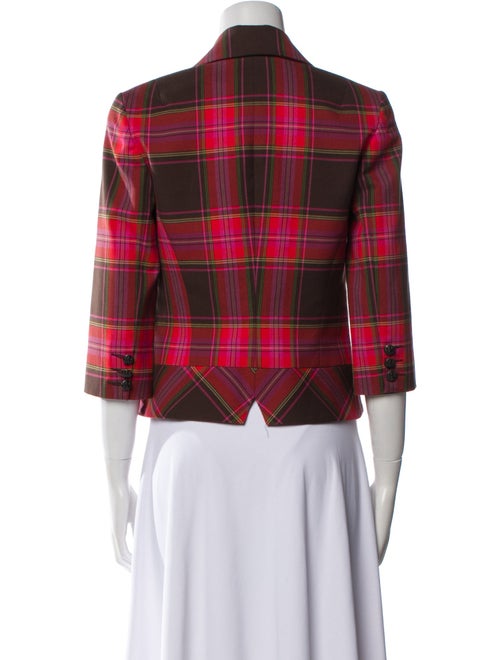 Trina Turk Plaid Print Blazer
