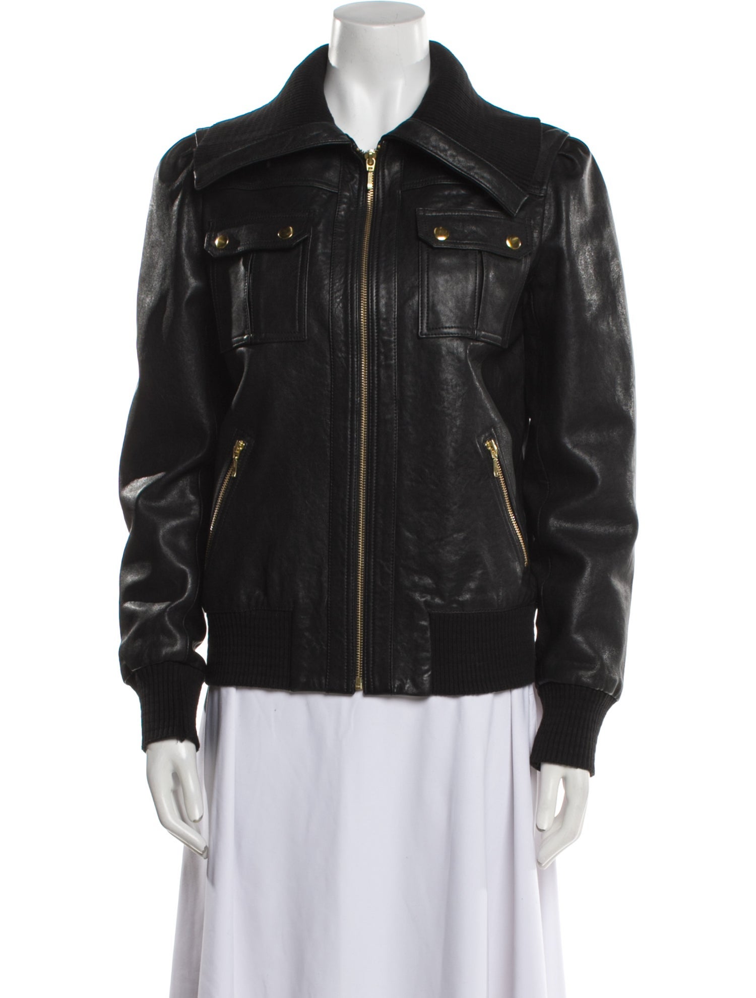 Trina Turk Leather Biker Jacket