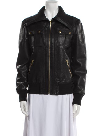 Trina Turk Leather Biker Jacket