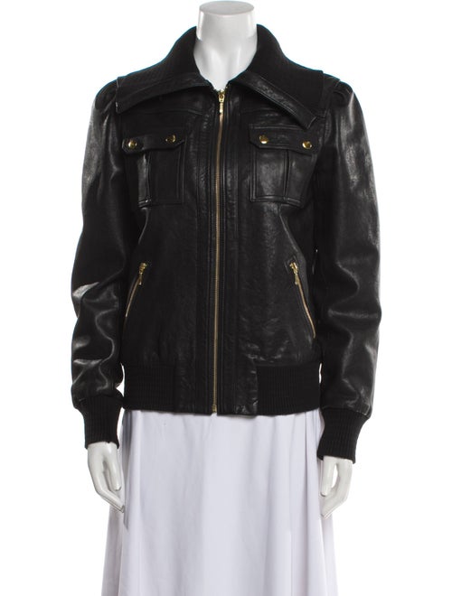 Trina Turk Leather Biker Jacket