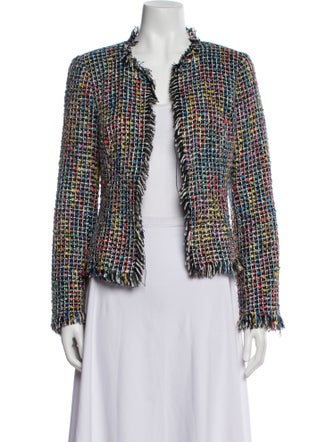 Trina Turk Tweed Pattern Evening Jacket