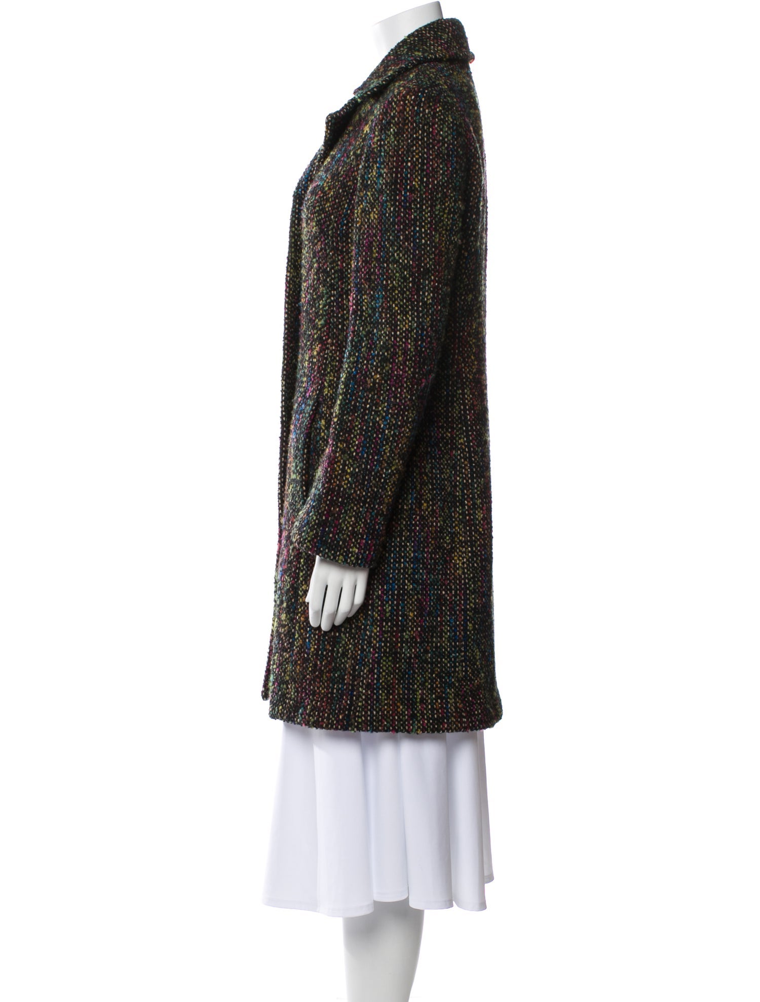 Trina Turk Wool Tweed Pattern Coat
