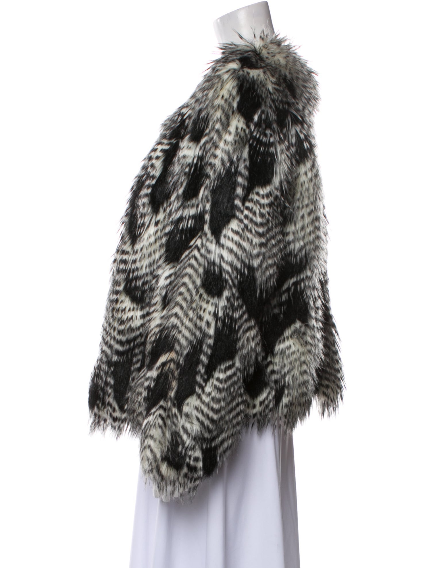 Trina Turk Faux Fur Animal Print Faux Fur Jacket