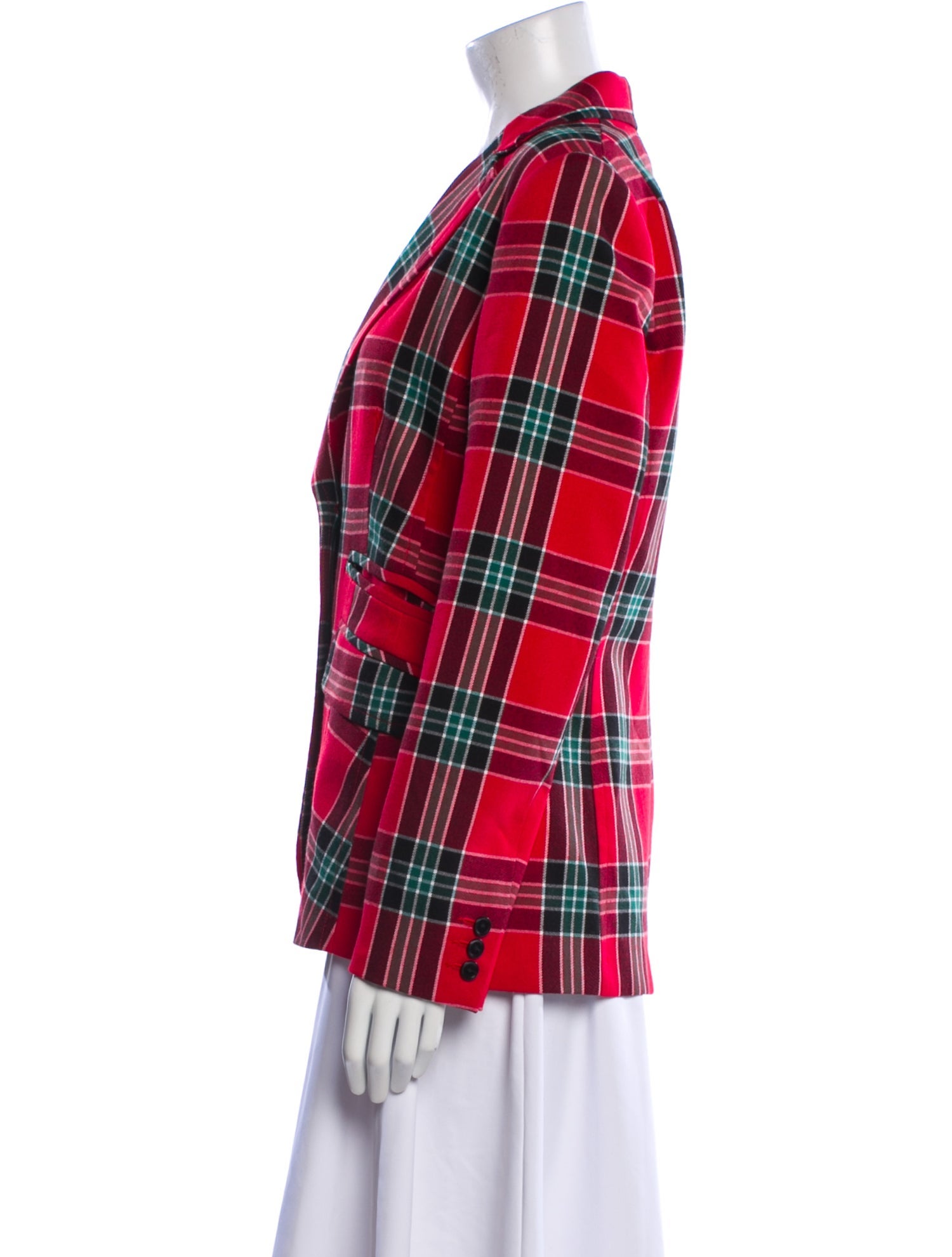 Trina Turk Plaid Print Blazer