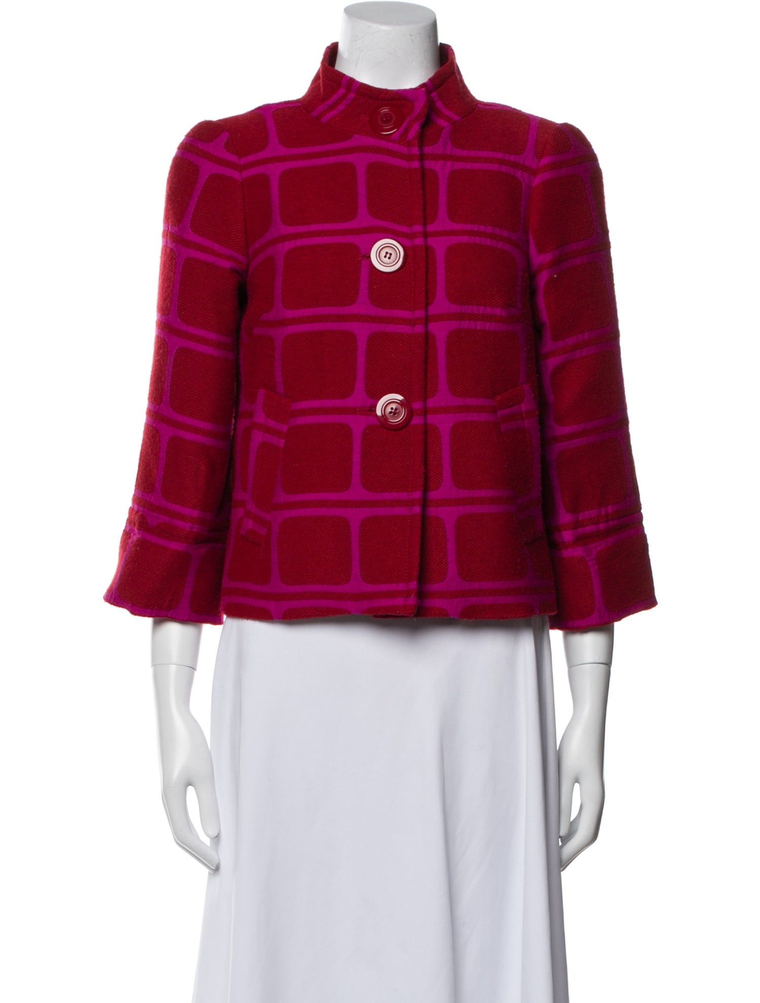 Trina Turk Plaid Print Jacket