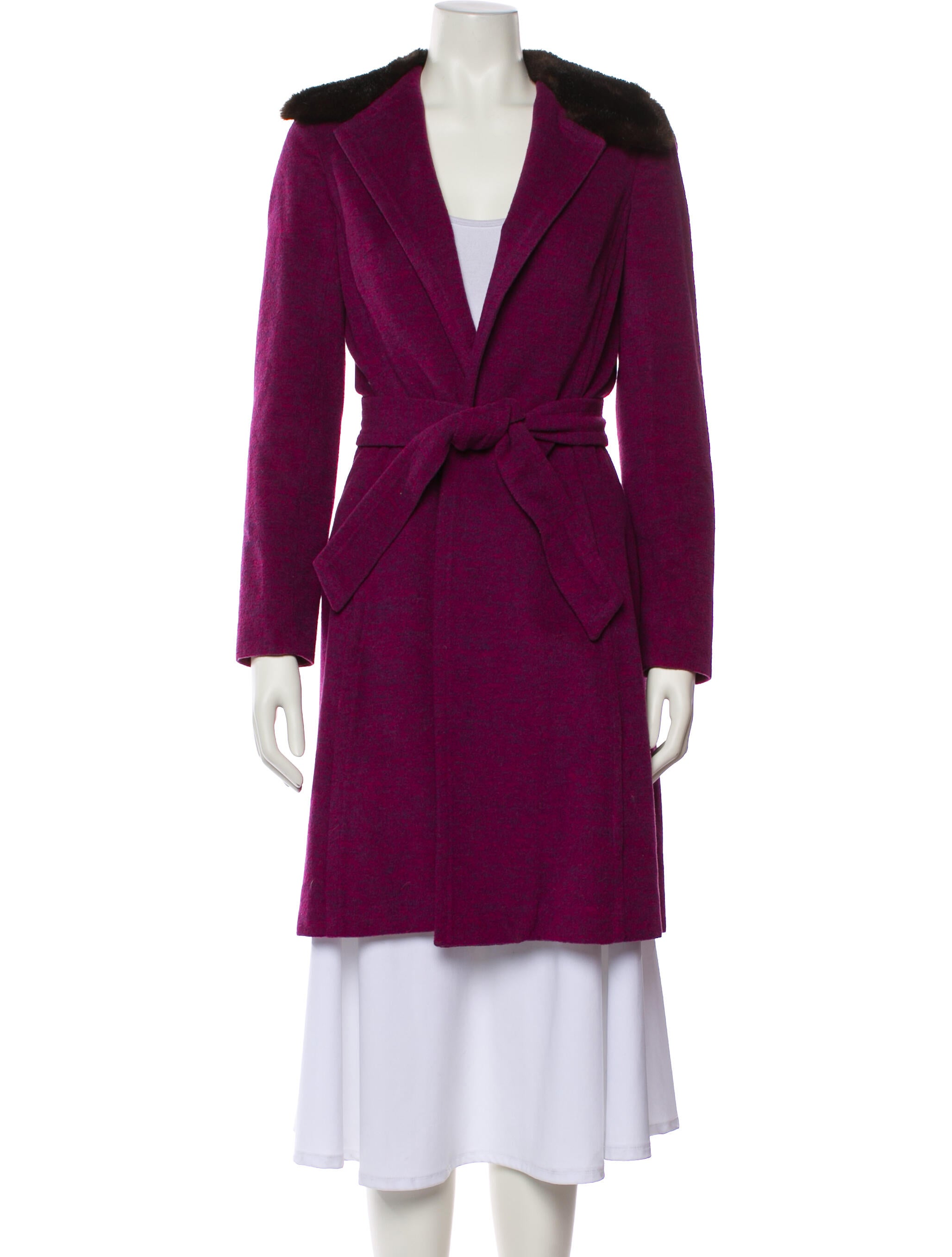 Trina Turk Wool Trench Coat