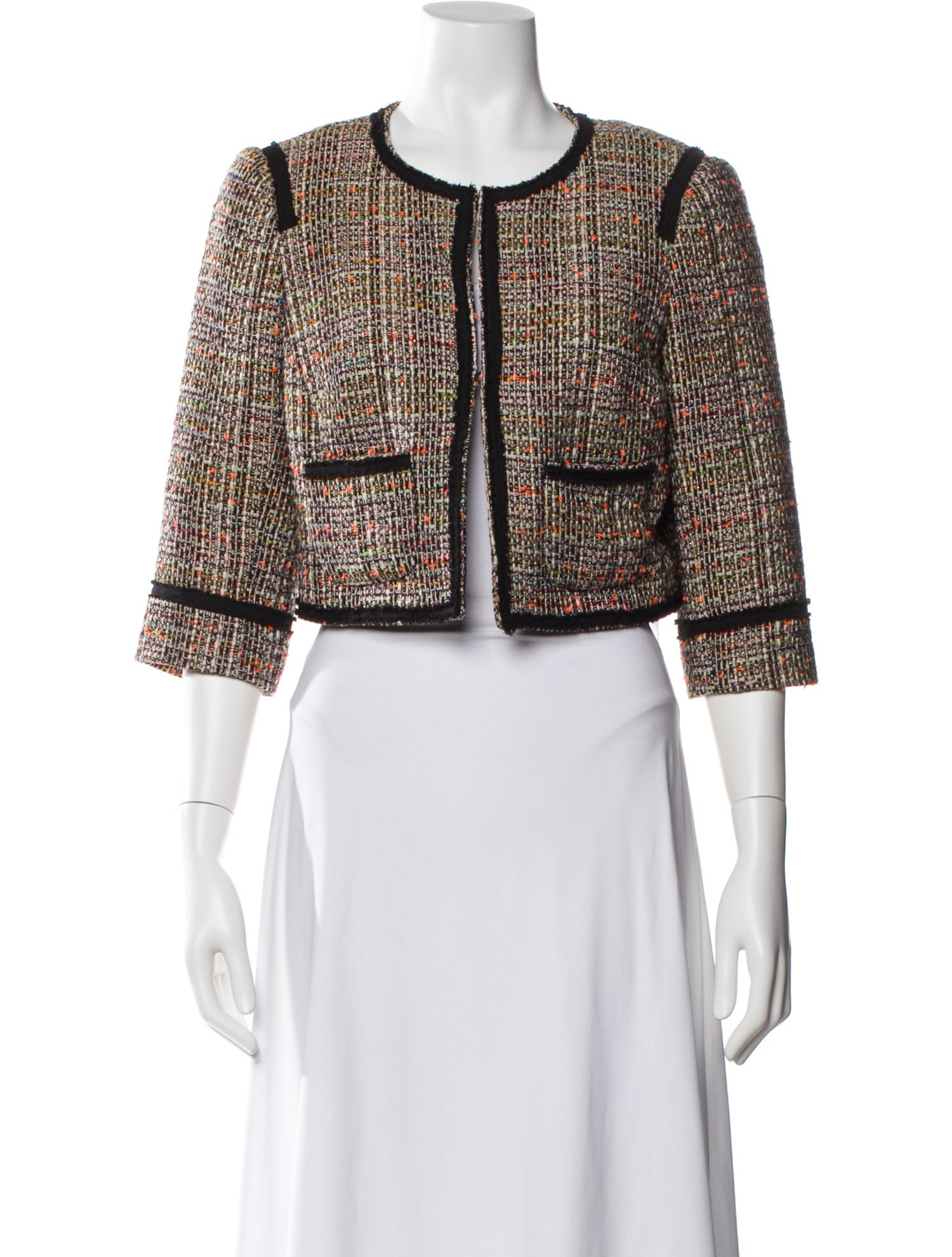 Trina Turk Tweed Tweed Pattern Evening Jacket
