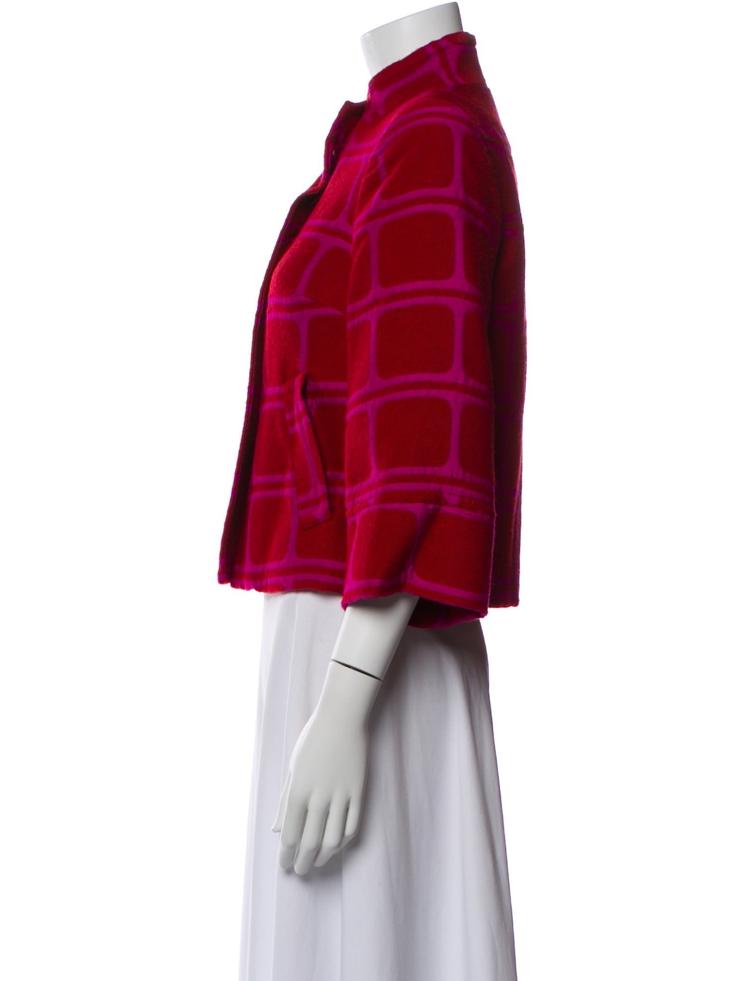 Trina Turk Plaid Print Evening Jacket