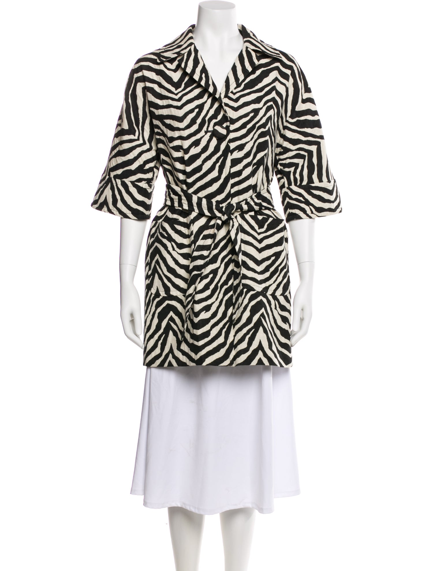 Trina Turk Animal Print Faux Fur Coat