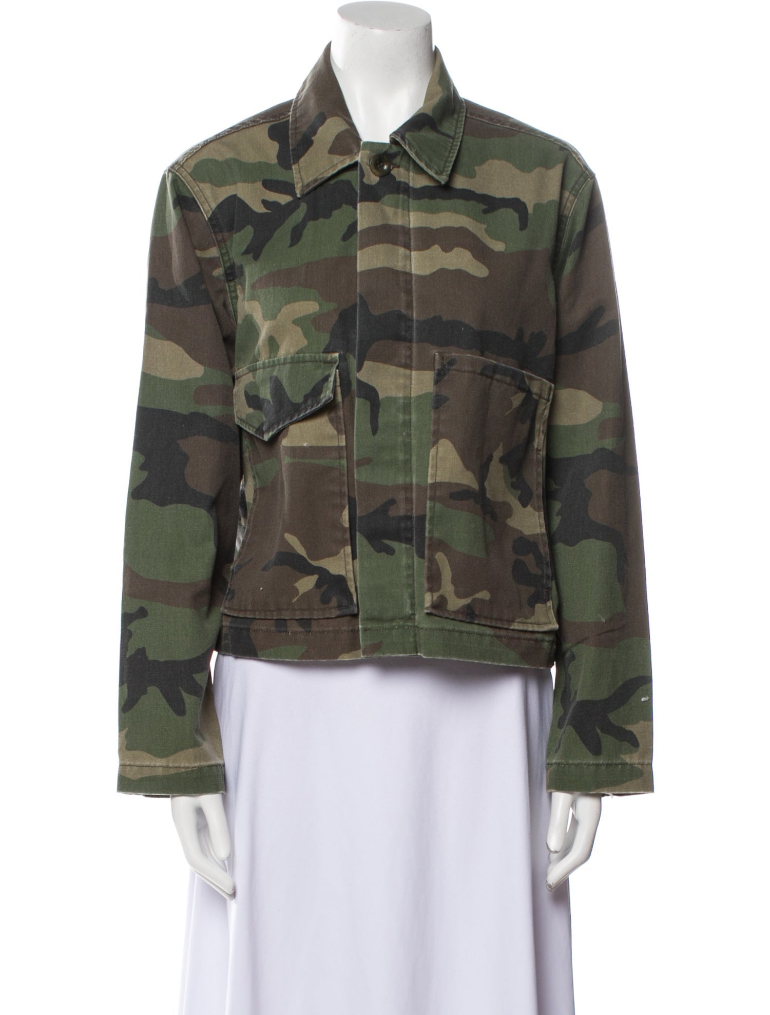 Trave Camouflage Print Utility Jacket