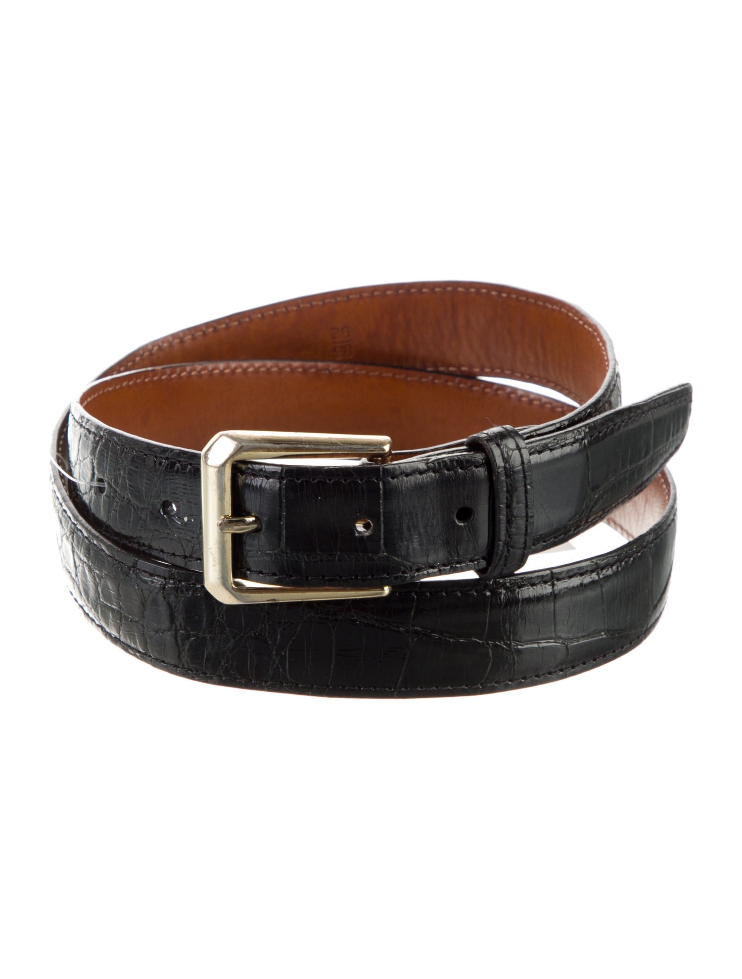 Trafalgar Skinny Alligator Waist Belt