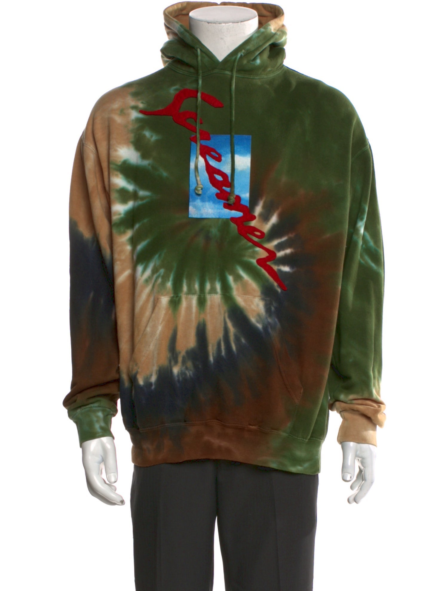 Travis Scott x Dover Street Market Tie-Dye Print Crew Neck Hoodie