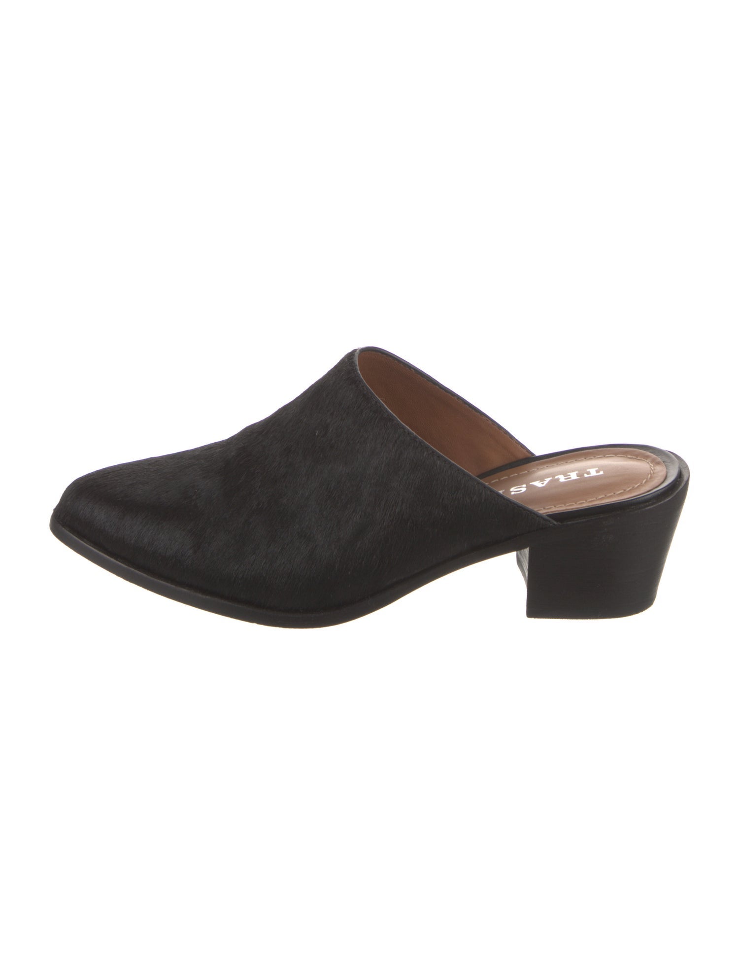 Trask Suede Faux Fur Trim Mules
