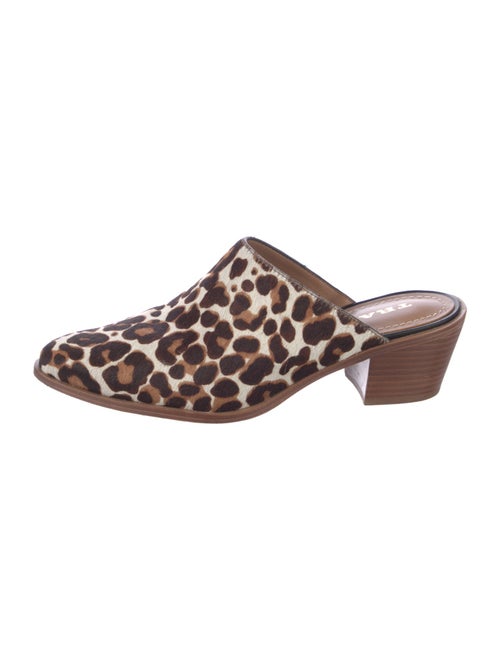 Trask Ponyhair Animal Print Mules