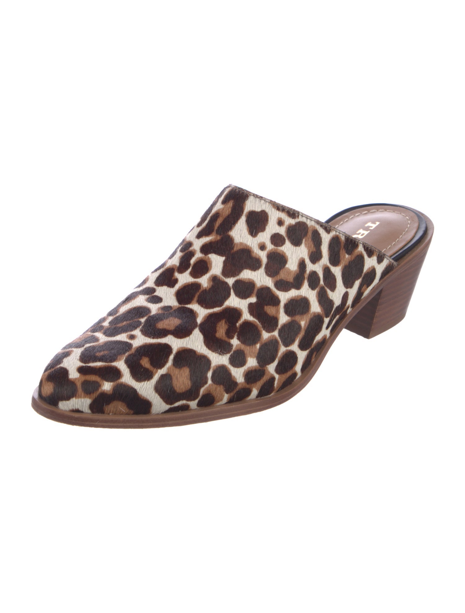 Trask Ponyhair Animal Print Mules