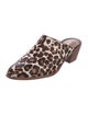 Trask Ponyhair Animal Print Mules