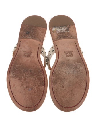 Trask Leather Studded Accents Slides