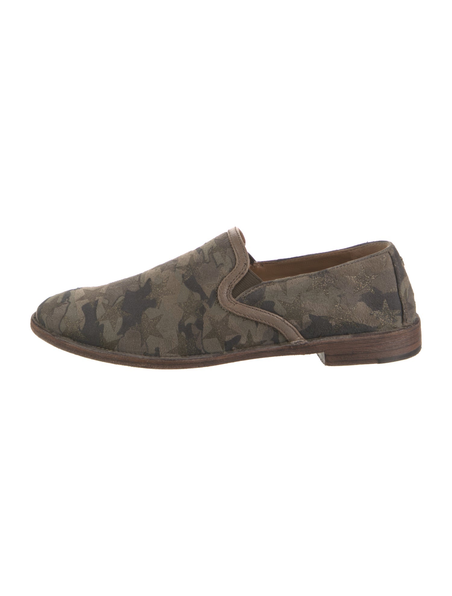 Trask Suede Camouflage Print Loafers