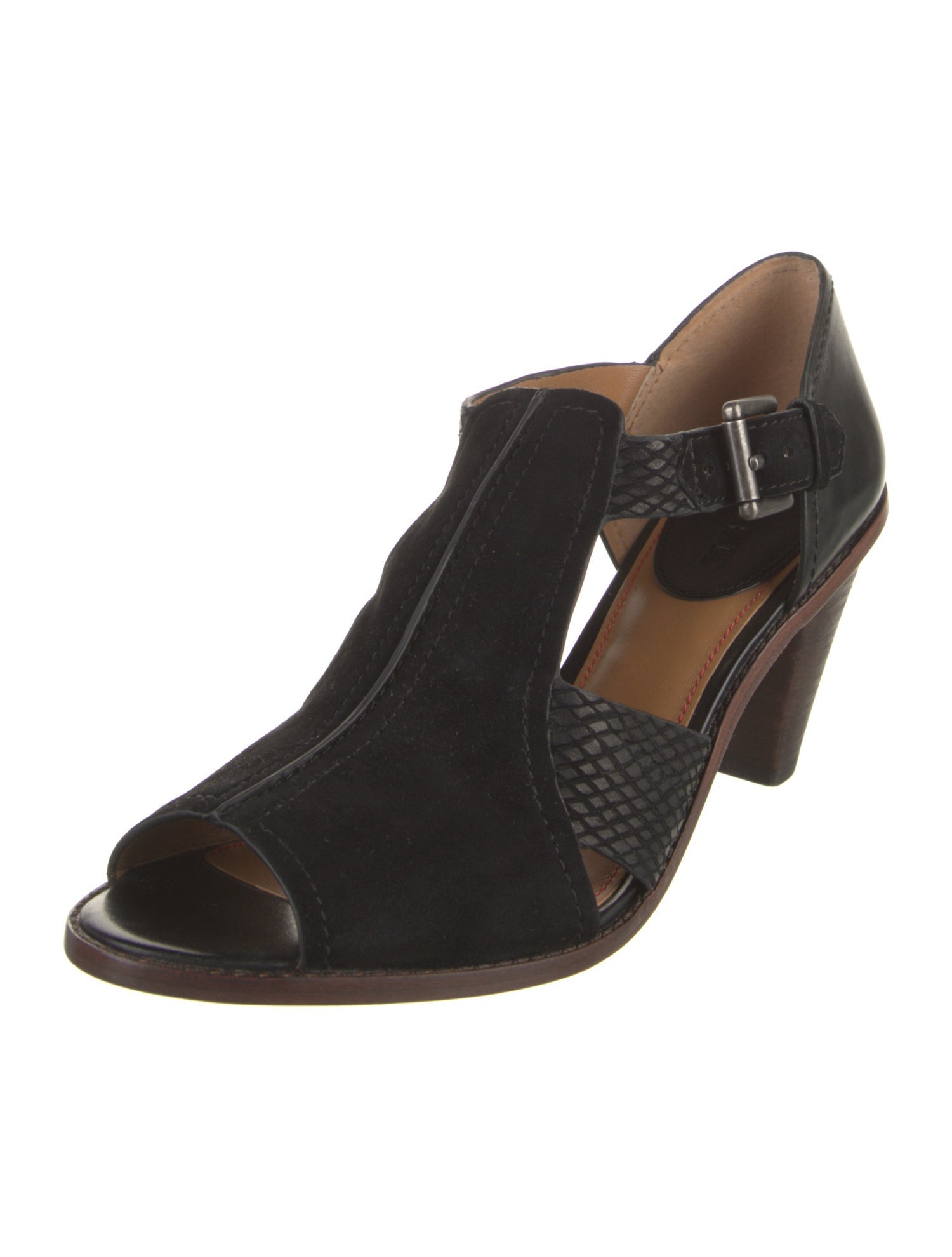 Trask Leather T-Strap Pumps