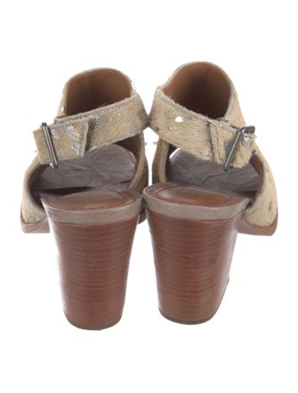 Trask Ponyhair Slingback Sandals