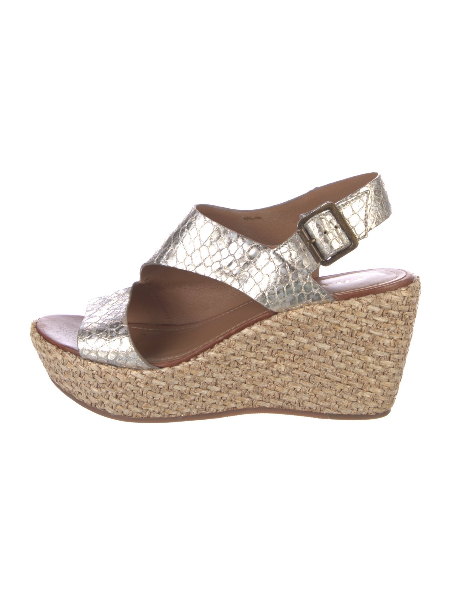 Trask Leather Colorblock Pattern Espadrilles