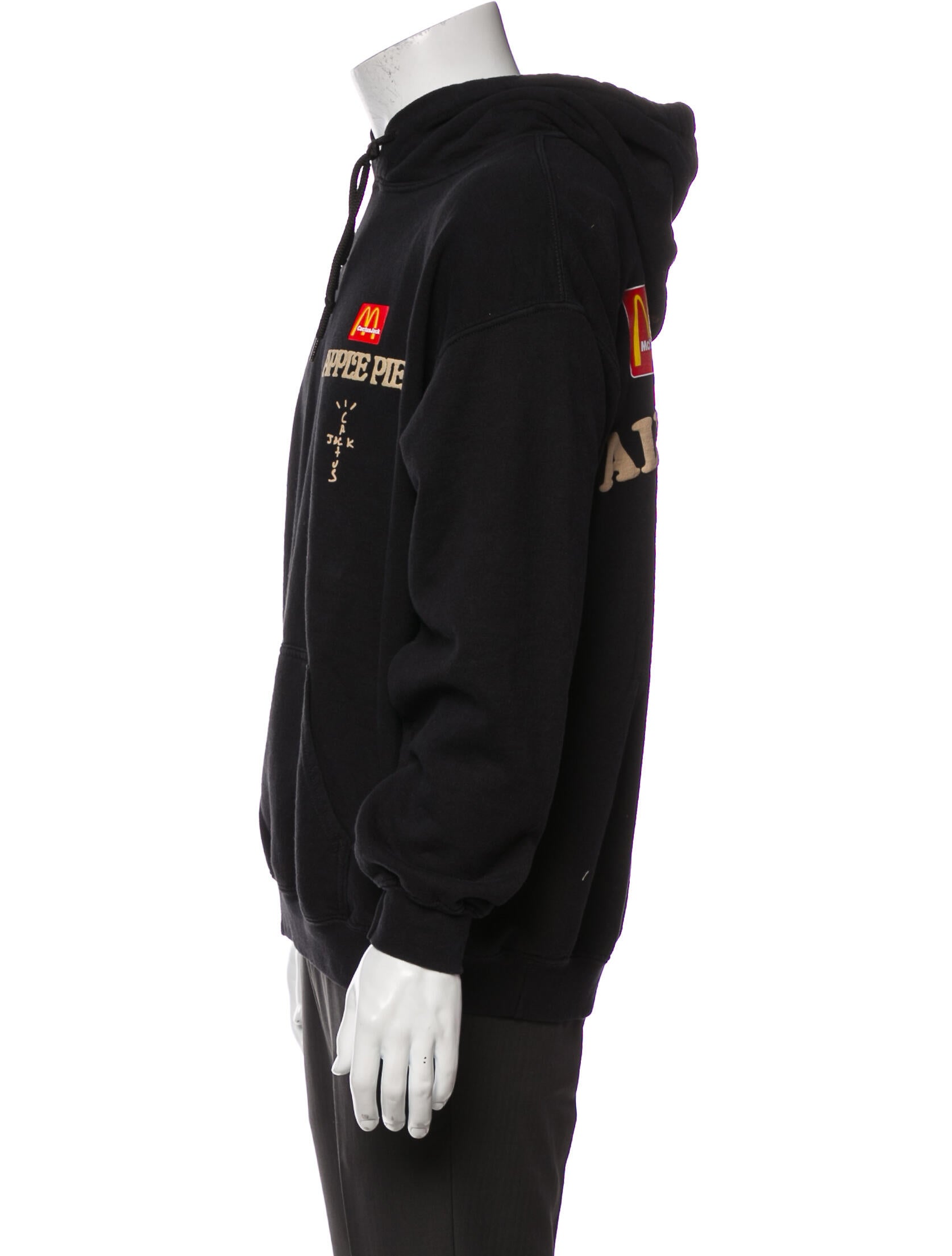 Travis Scott x McDonald's Apple Pie 'Washed Black' Graphic Print Hoodie