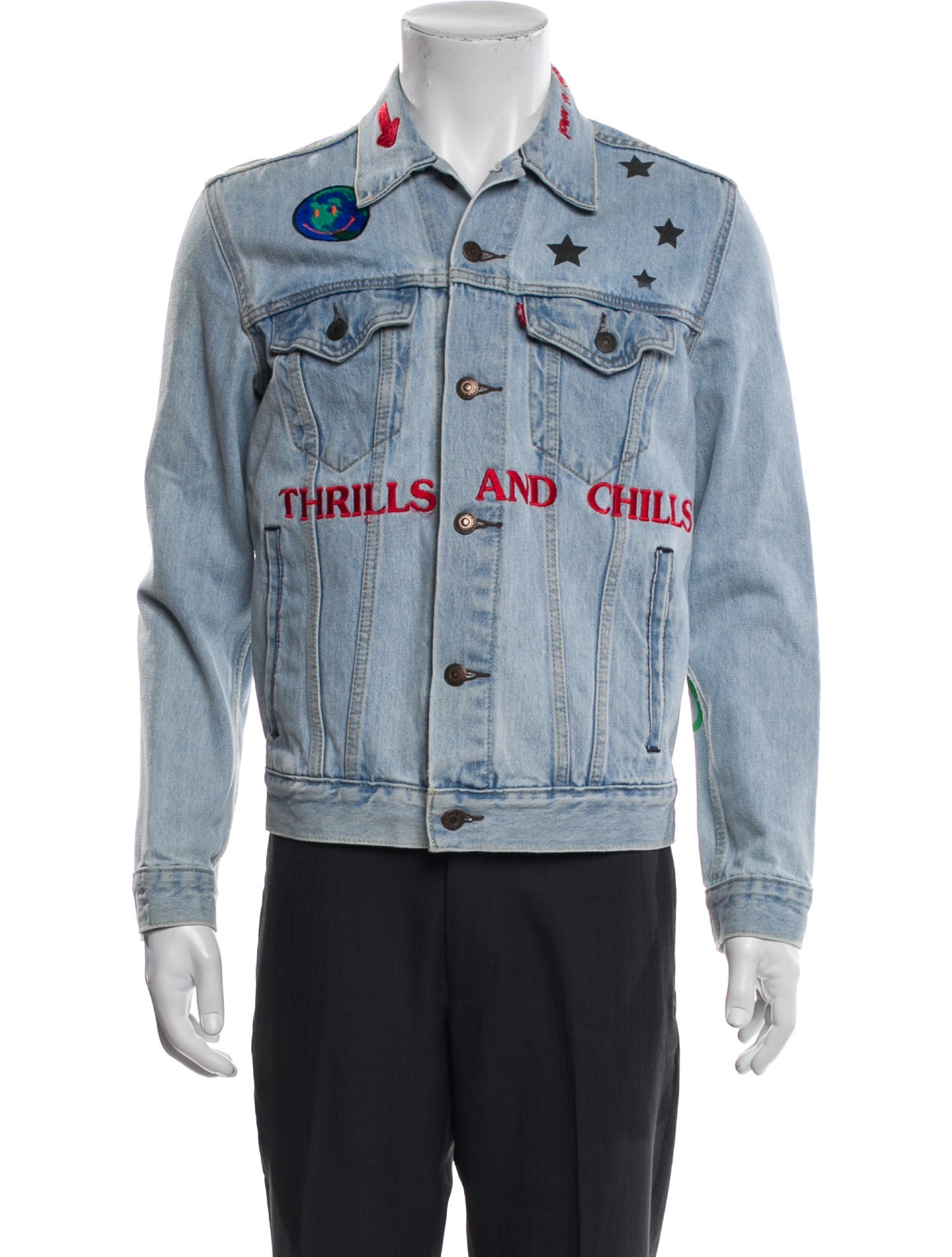 Travis Scott Graphic Print Collar Sweatshirt