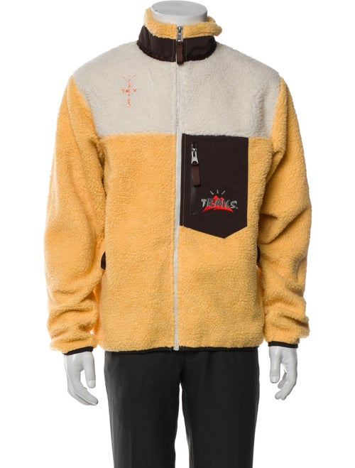 Travis Scott Colorblock Pattern Moto Jacket