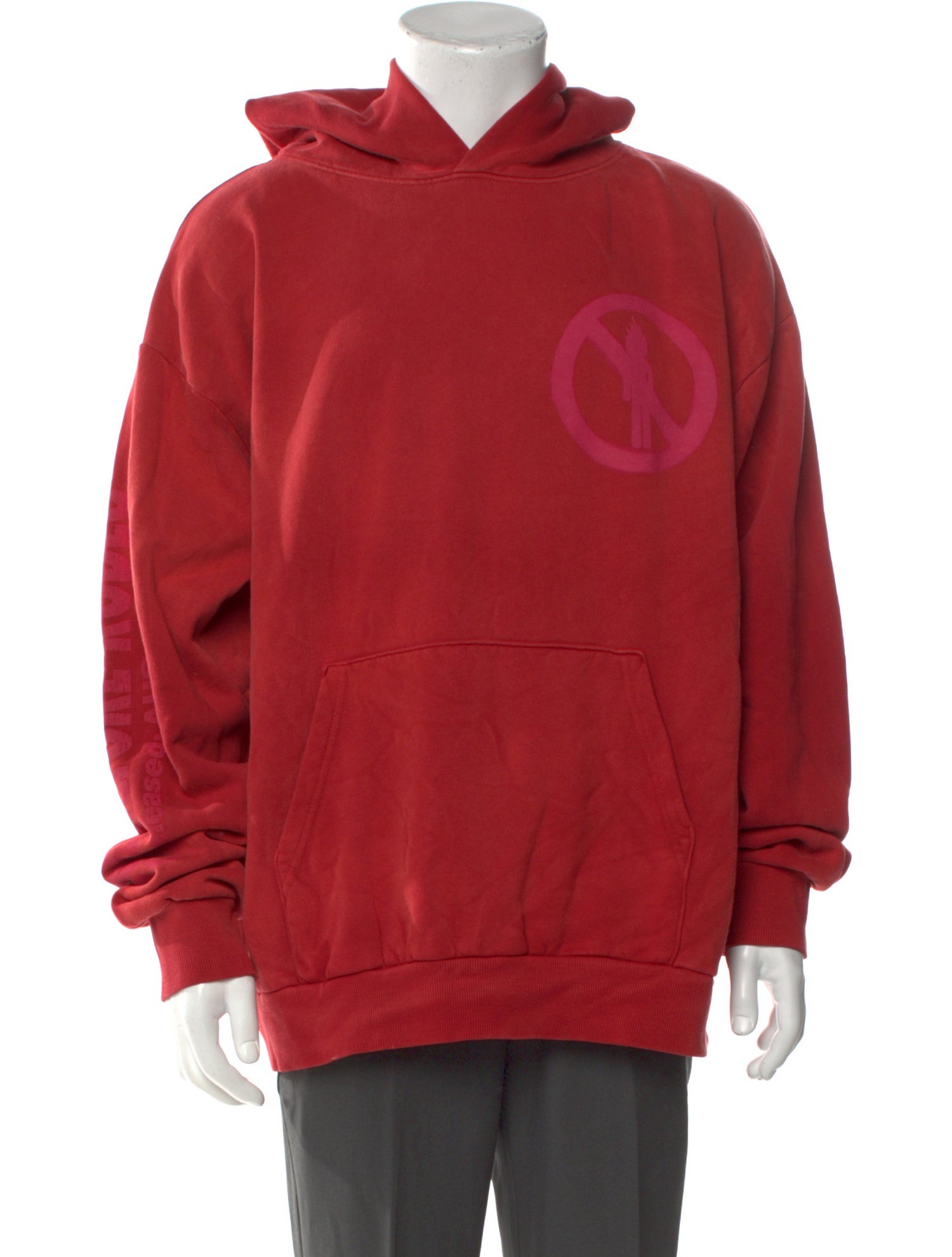 Travis Scott Graphic Print Mock Neck Hoodie