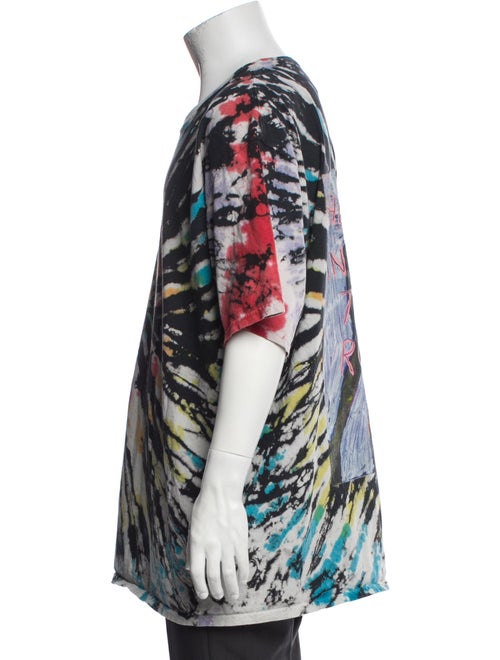 Travis Scott Tie-Dye Print Scoop Neck Henley