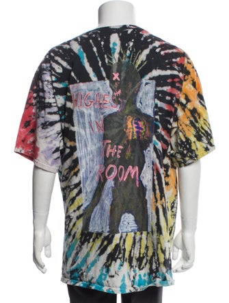 Travis Scott Tie-Dye Print Scoop Neck Henley
