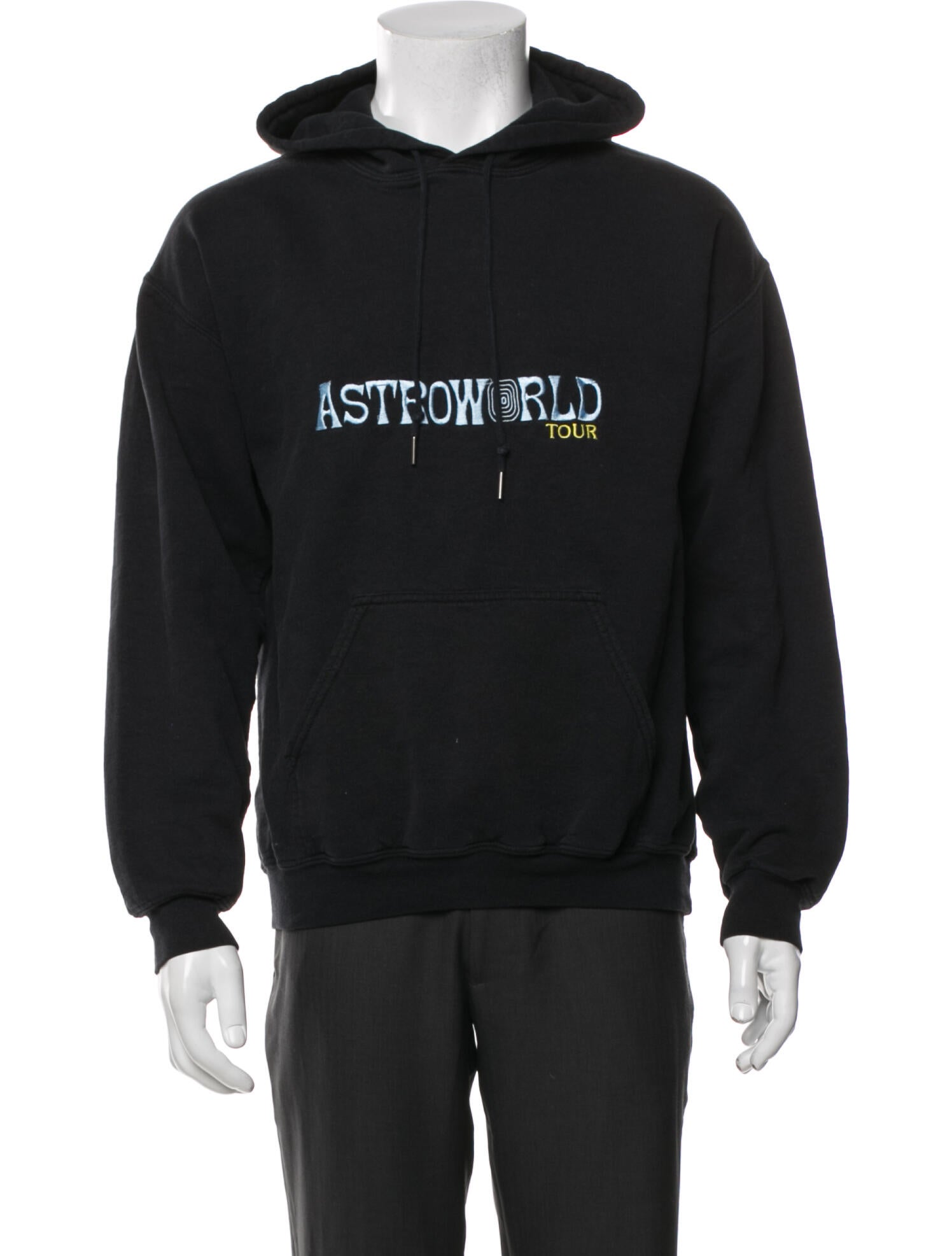 Travis Scott Jack Boys Cracked Graphic Print Hoodie - Black