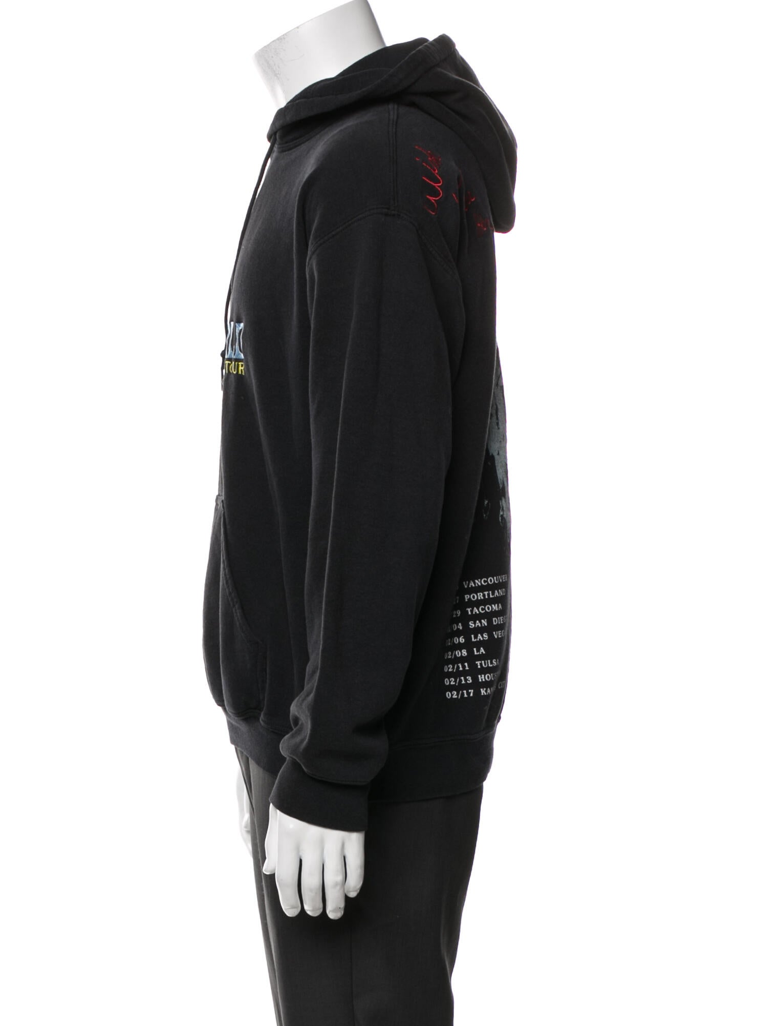 Travis Scott Jack Boys Cracked Graphic Print Hoodie - Black