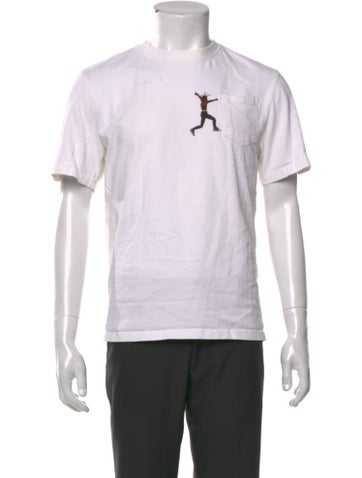 Pre-owned Travis Scott Graphic Print Crew Neck T-shirt In White