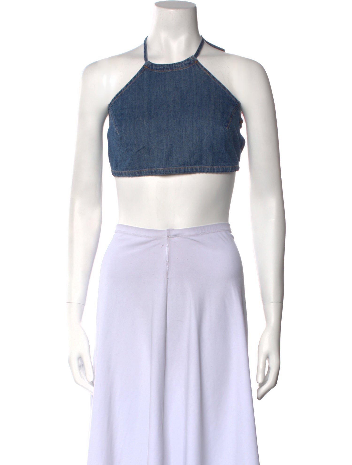 Triarchy Halterneck Sleeveless Crop Top