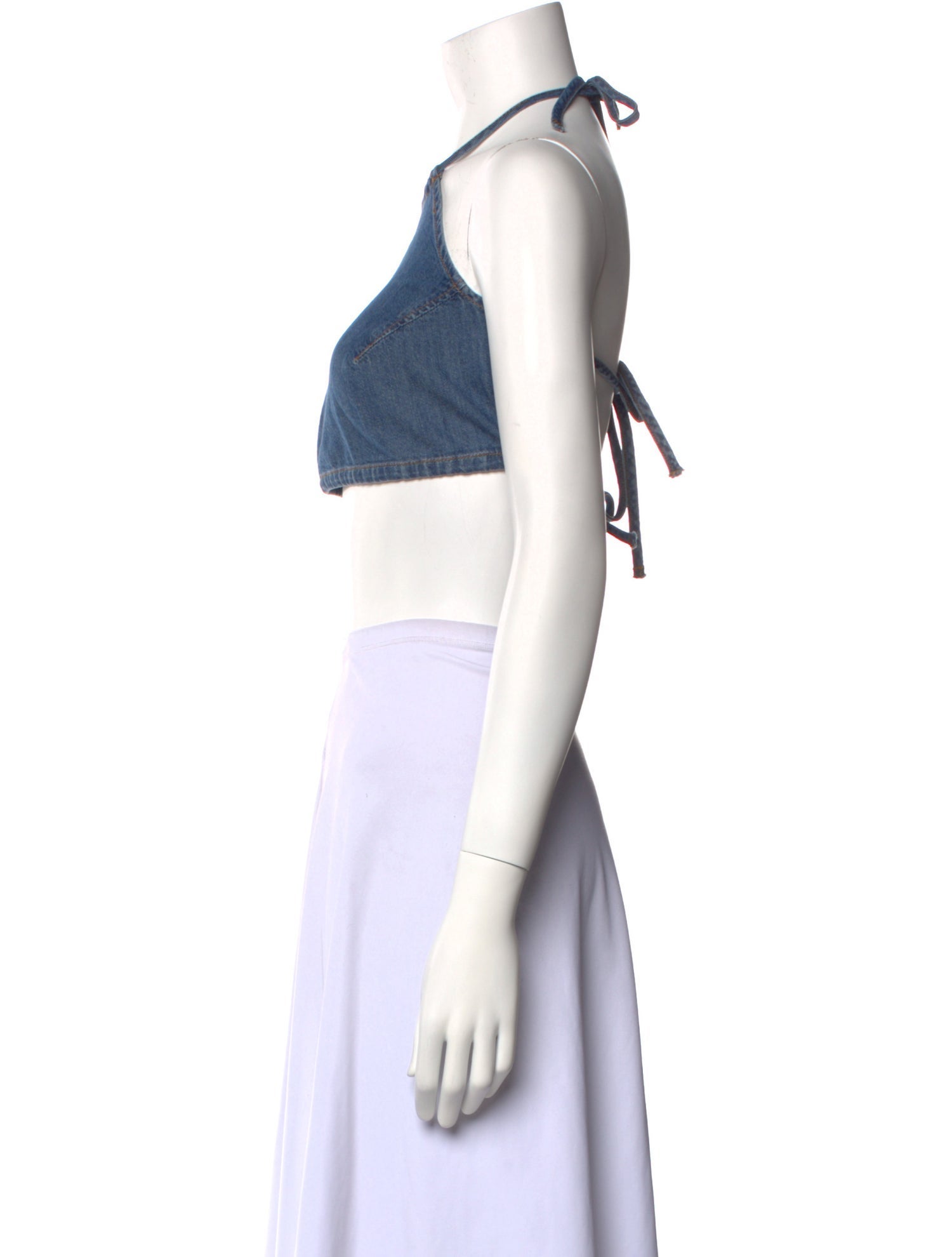 Triarchy Halterneck Sleeveless Crop Top