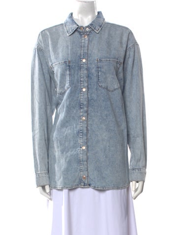 Triarchy Tops Long Sleeve Button-Up Top M